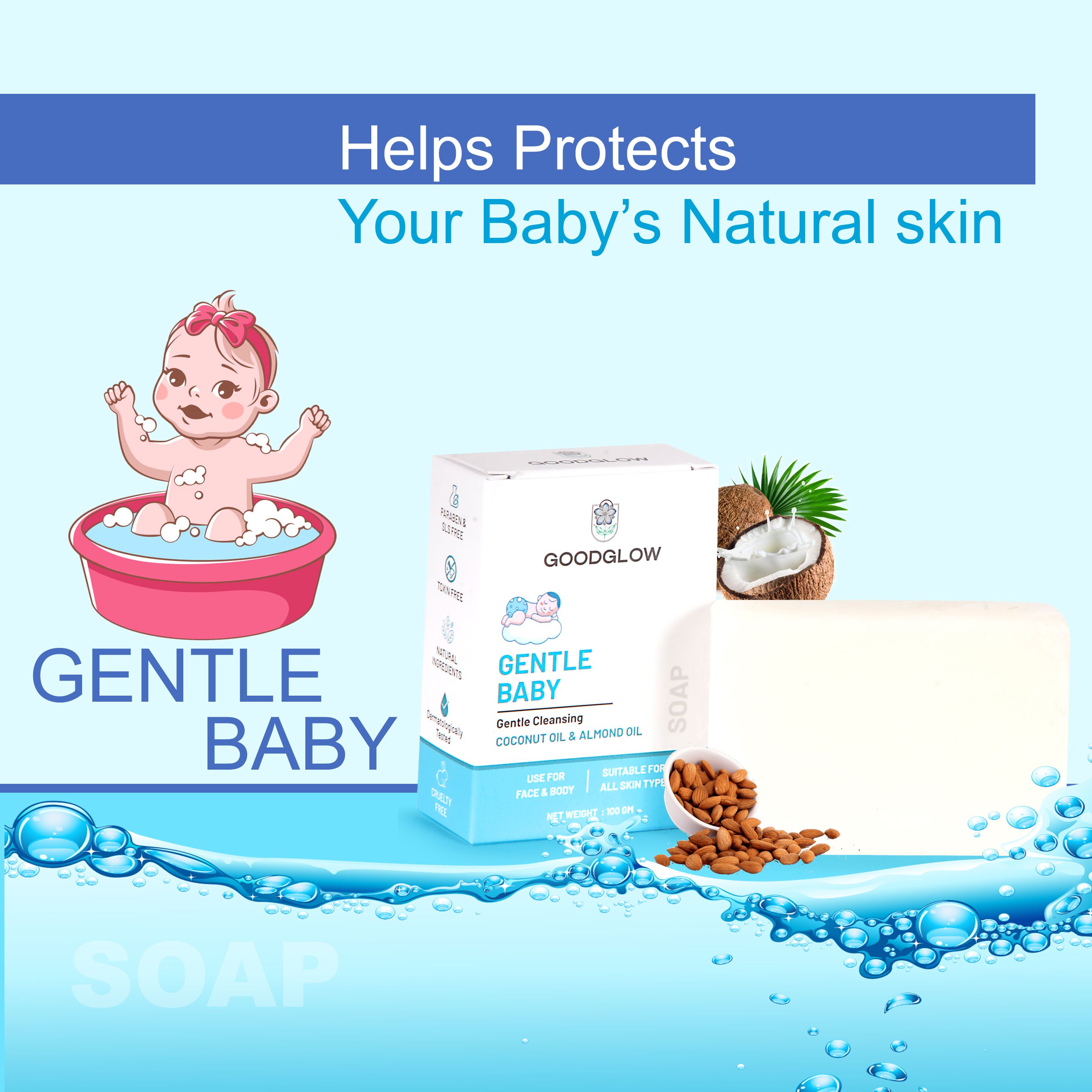 Gentle Baby Soap – Moisturizing Bathing Bar with Coconut & Almond Oil-image-28