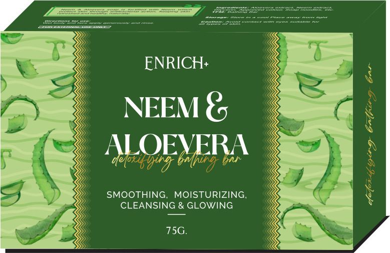 enrich plus Neem & Aloe Vera Detoxifying Bathing Bar-picture-28