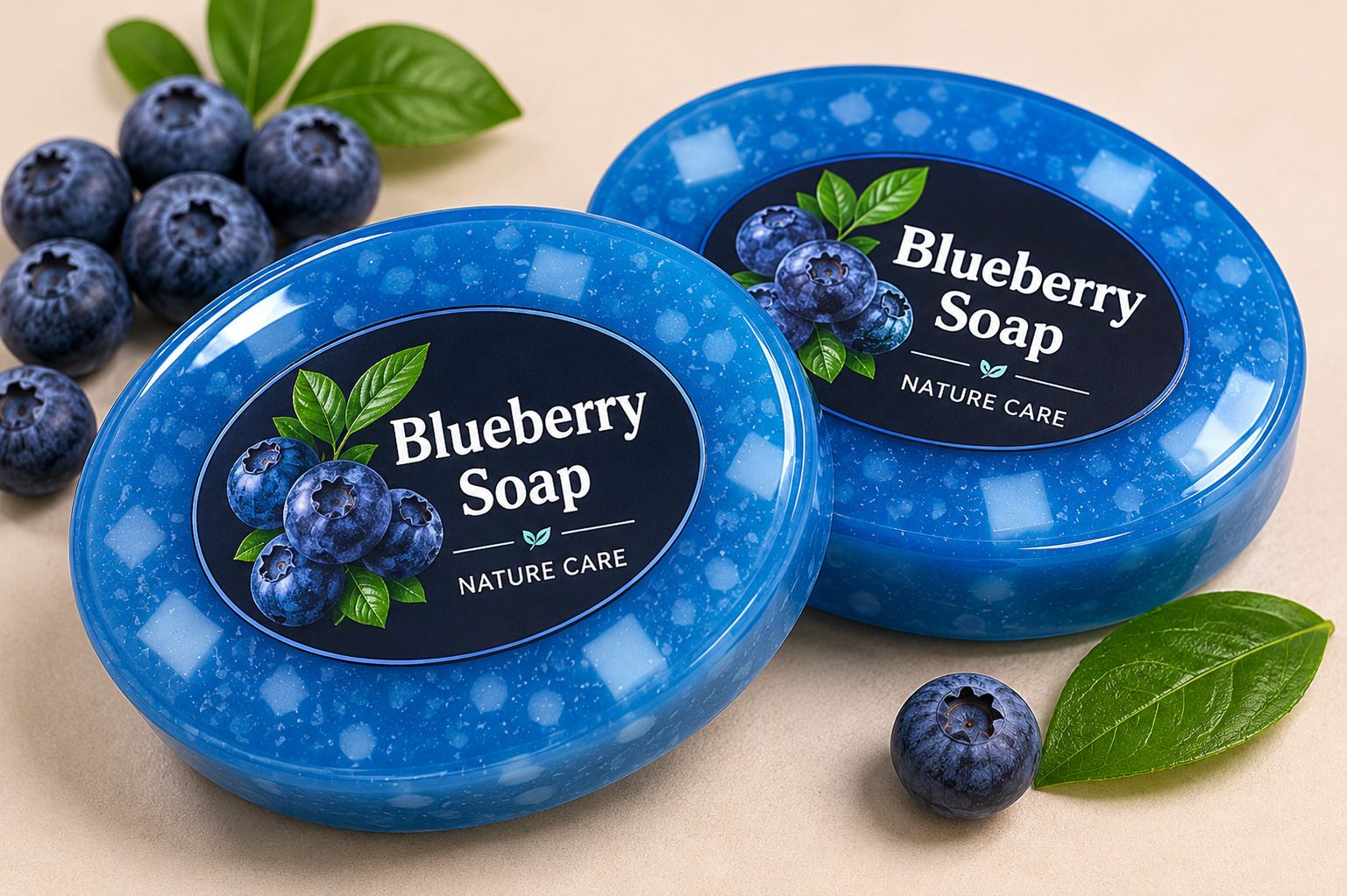 Ayura Fresh Blueberry Handmade Bath Soap for Soft Glowing Skin Soap Pack of 2-image-0