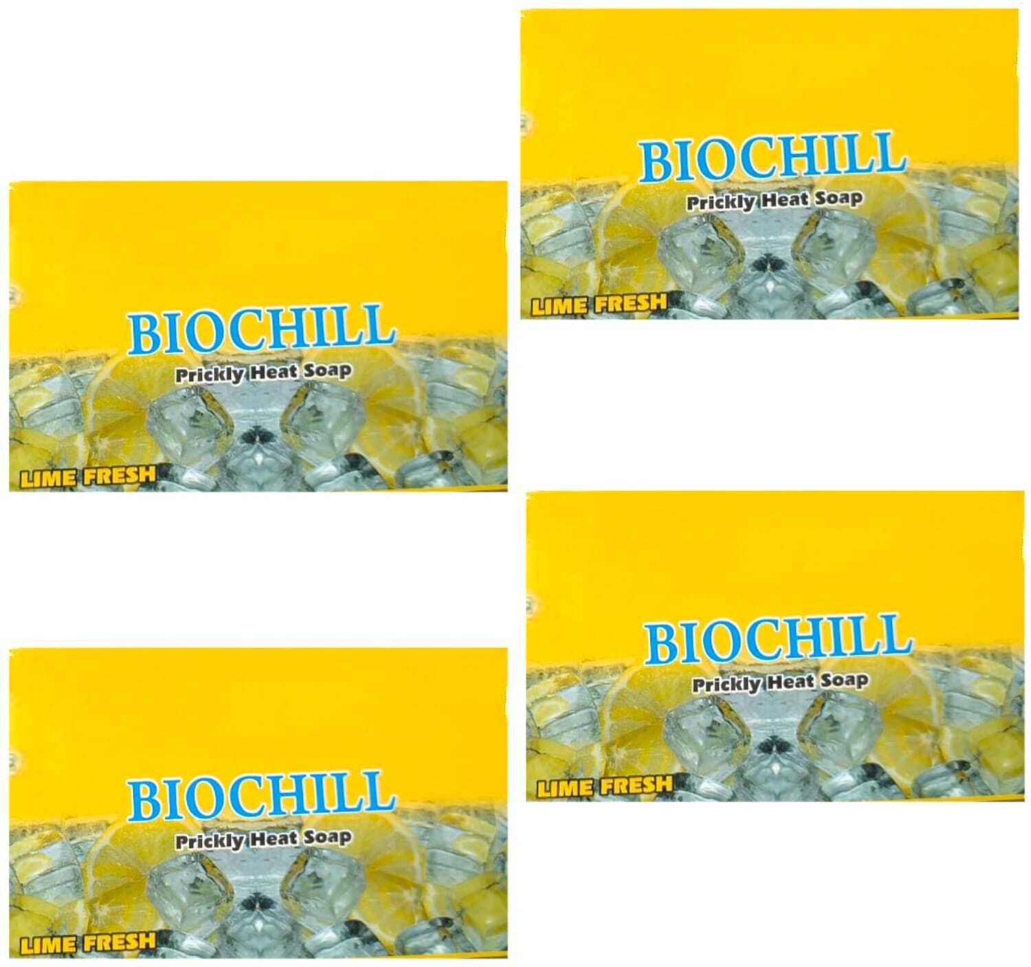 BIOCHILL PRICKLY HEAT LIME SOAP FOR FRESH & COOL SKIN PACK OF 4-image-24