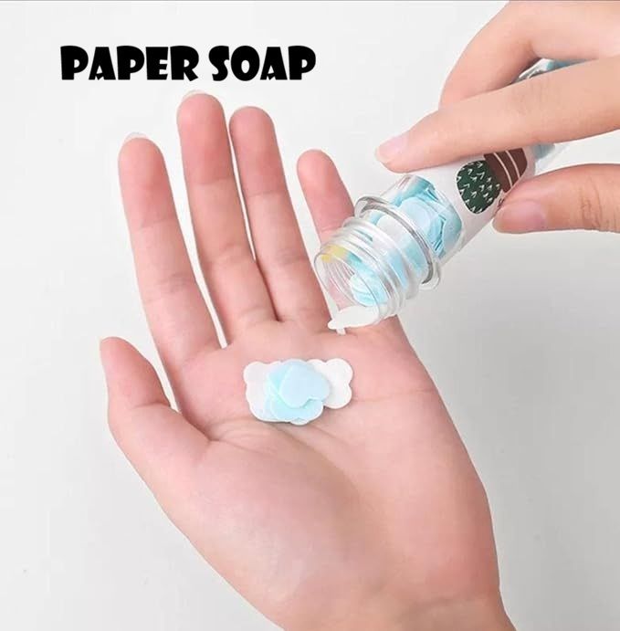 Unicorn Mini Wet Wipes Tin with 3 Tube Paper Soaps | Kids Hygiene Gift Set-image-2