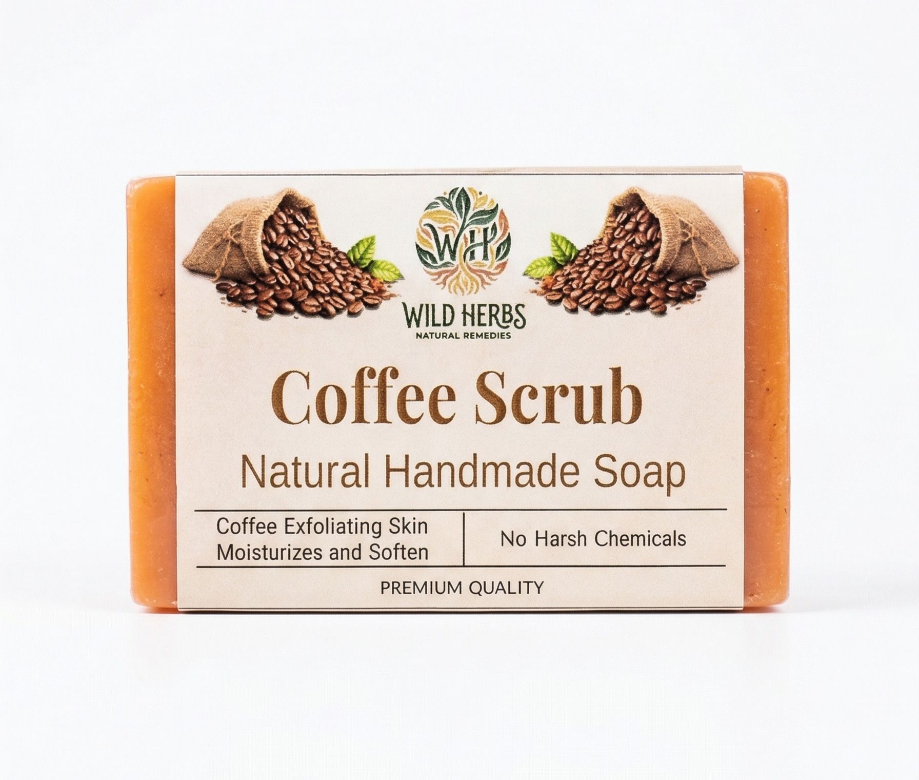 wild herbs Coffee Scrub Natural Soap 125g (Pack of 5) Exfoliating & Moisturizing-picture-20