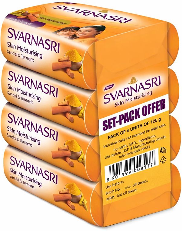 svarnasri 1 Ltr Top Load & 400 Gm Sandal Turmeric Soap pack-picture-18