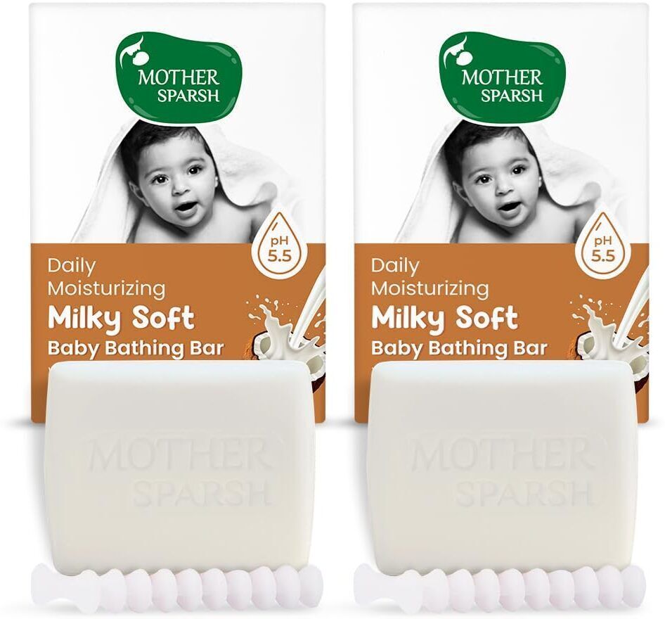 Moisturizing Baby Bathing Soap Bar (pH 5.5) with Milk, Coconut Oil and Vitamin E-image-45