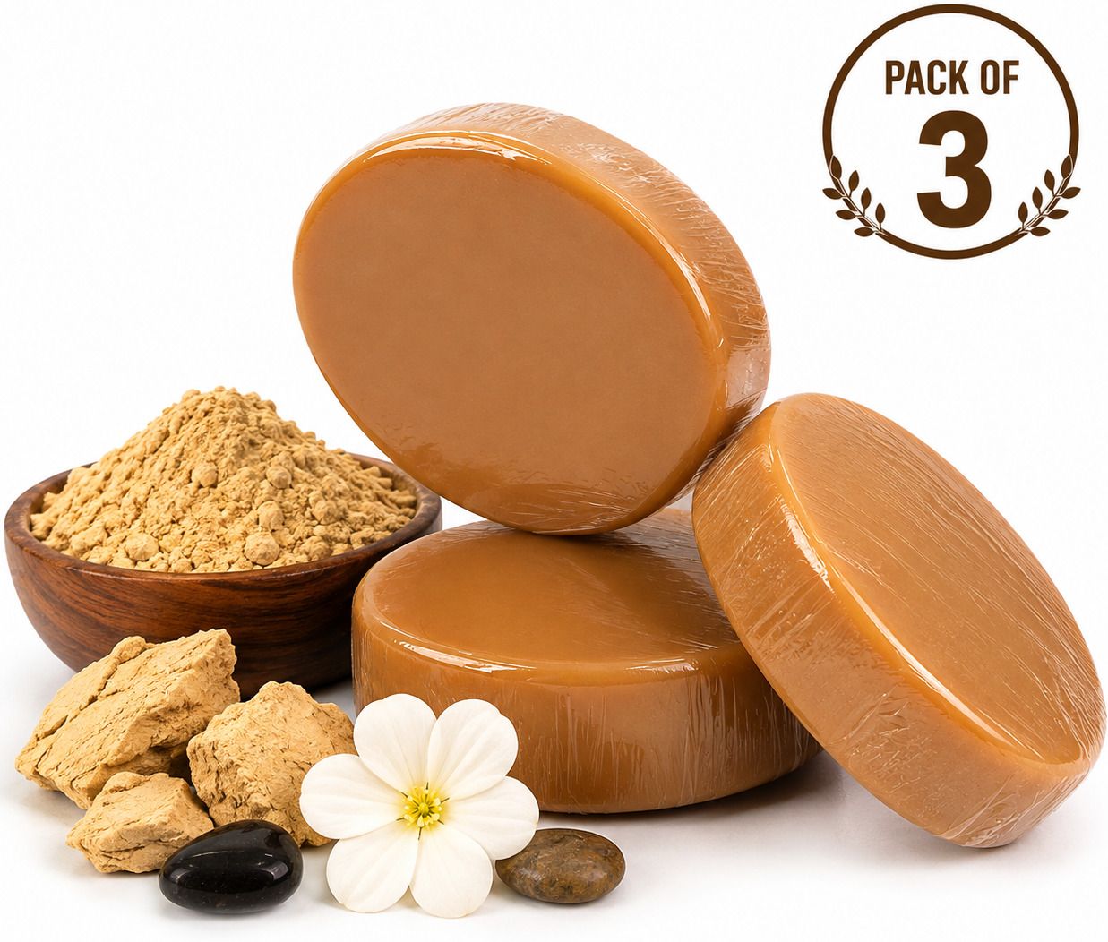 Multani Mitti Herbal Soap 300g for Glowing & Fresh Looking Skin-image-1