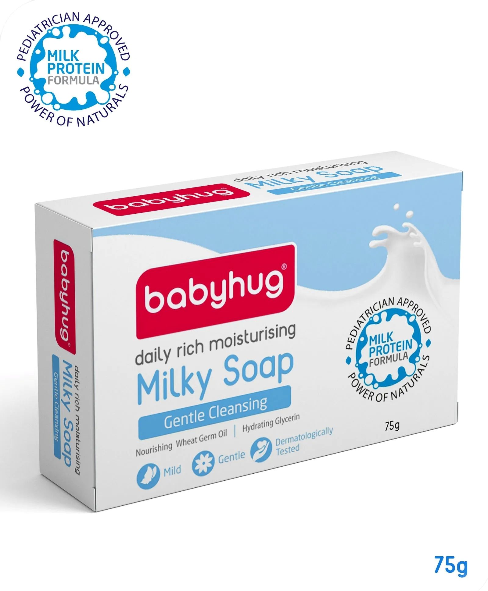 Milk Protein Milky Soap 75g Baby Bathing Soap Bar Gentle-image-27