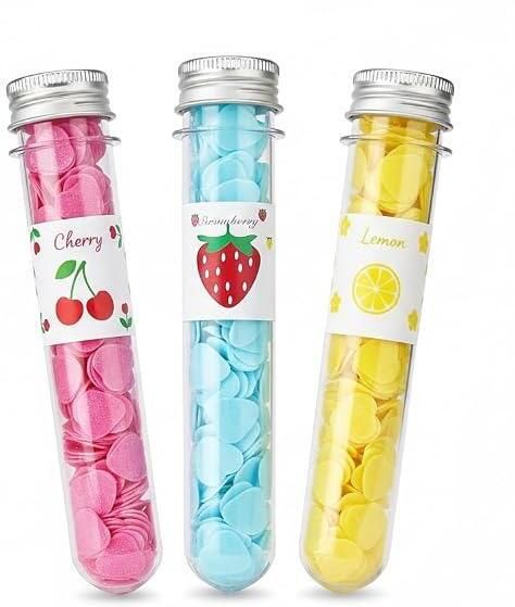pluthera 3 Tube Travel Paper Soap Mixed Fragrance Flower Bottle Portable Hand Wash Sheets-picture-48
