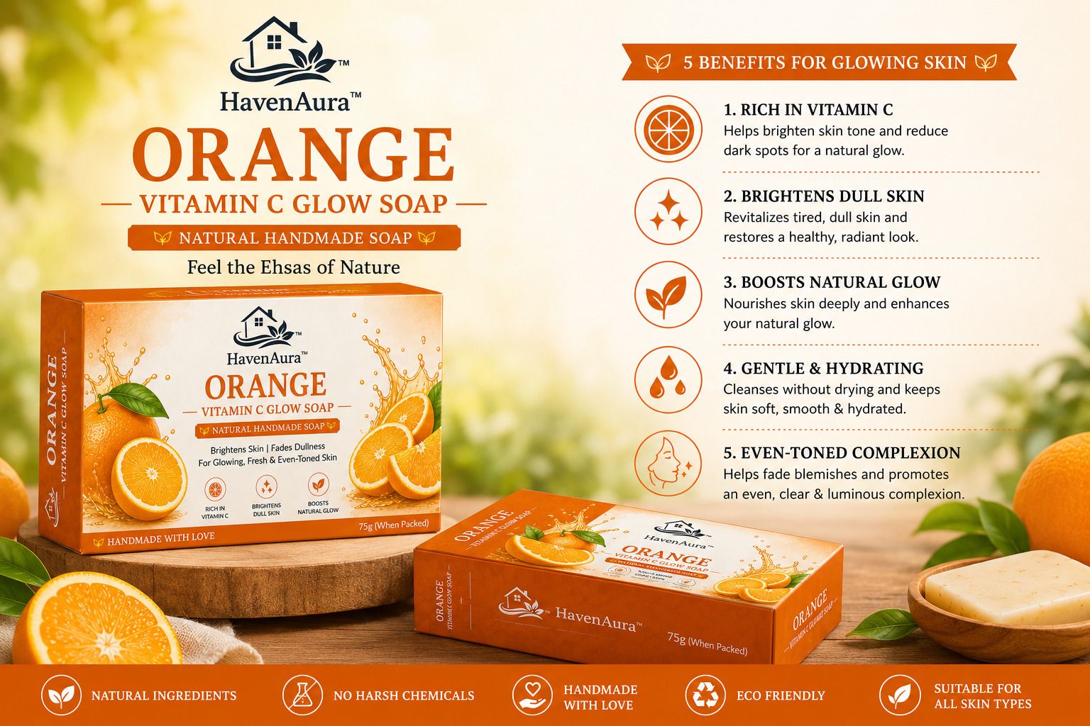 haven aura ORANGE(Vitamin C Glow Soap)-picture-25
