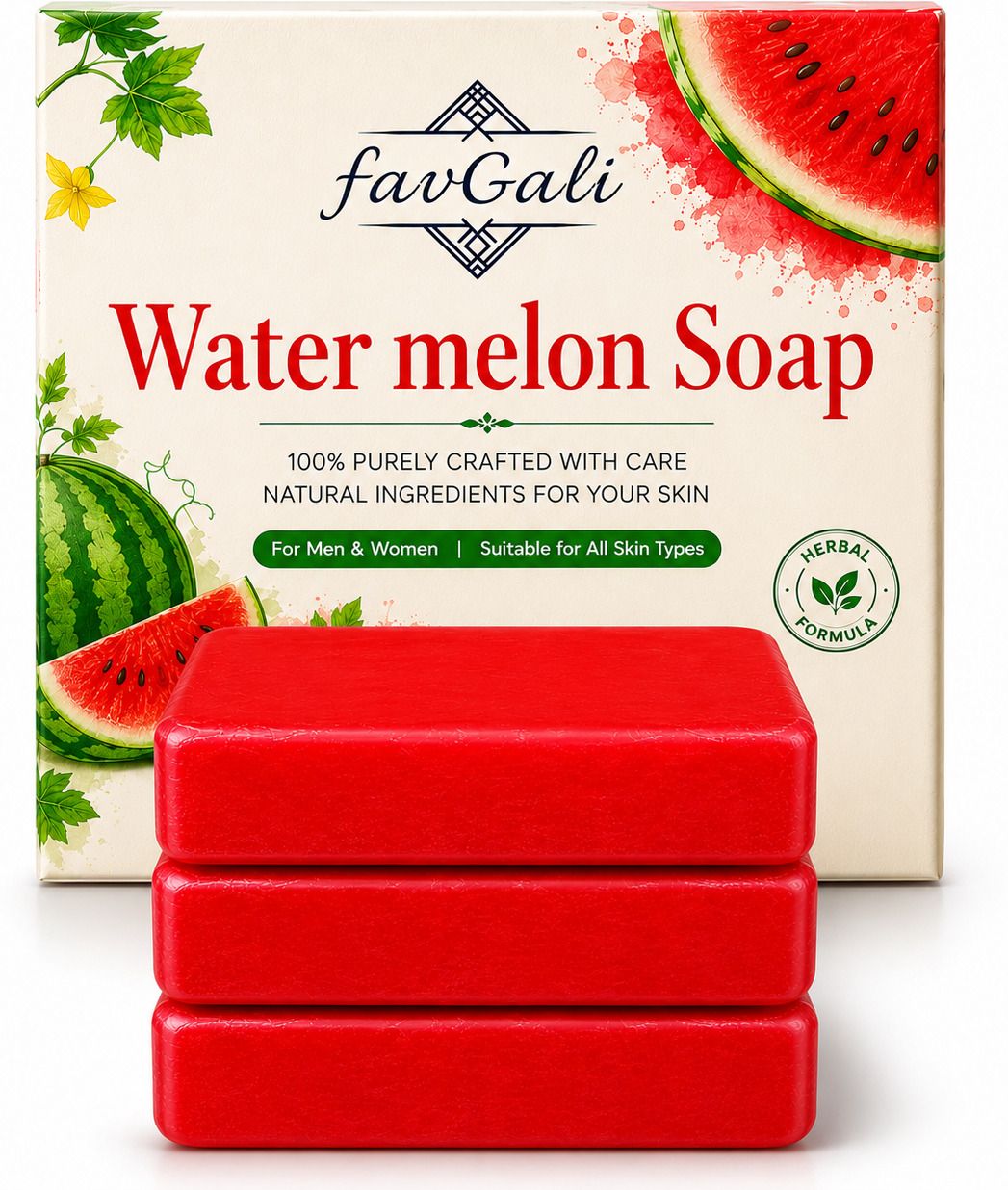favgali Moisturizing Water Melon Bath Soap for Men Women All Skin Types-picture-29