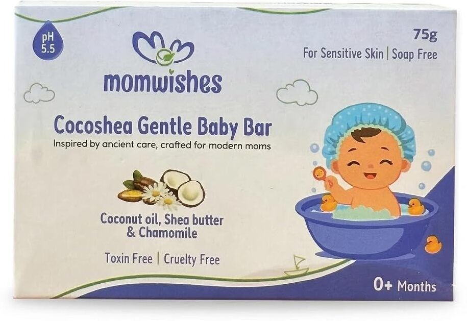 momwishes COCOSHEA GENTLE BABY BAR WITH COCONUT OIL, SHEA BUTTER & CHAMOMILE (2*75G)-picture-25