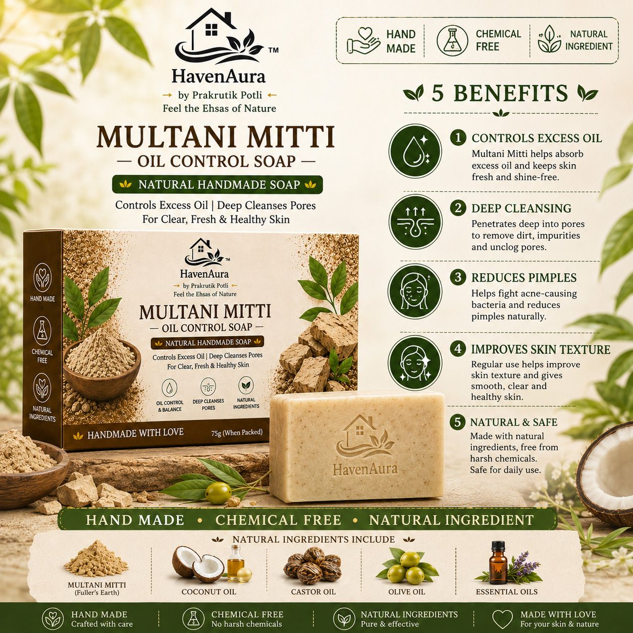 haven aura MULTANI MITTI (Oil Control Soap)-picture-26