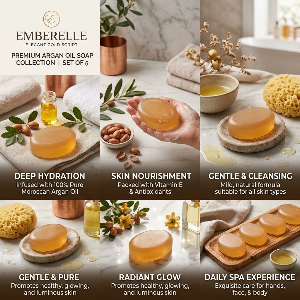 Herbal Argan Oil Cleansing Soap | for Face & Body Bathing Bar-image-25