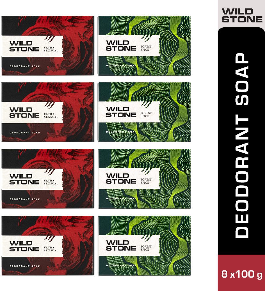wild stone Soap Ultra Sensual & Forest Spice Combo for Men, 100gm Each-picture-48