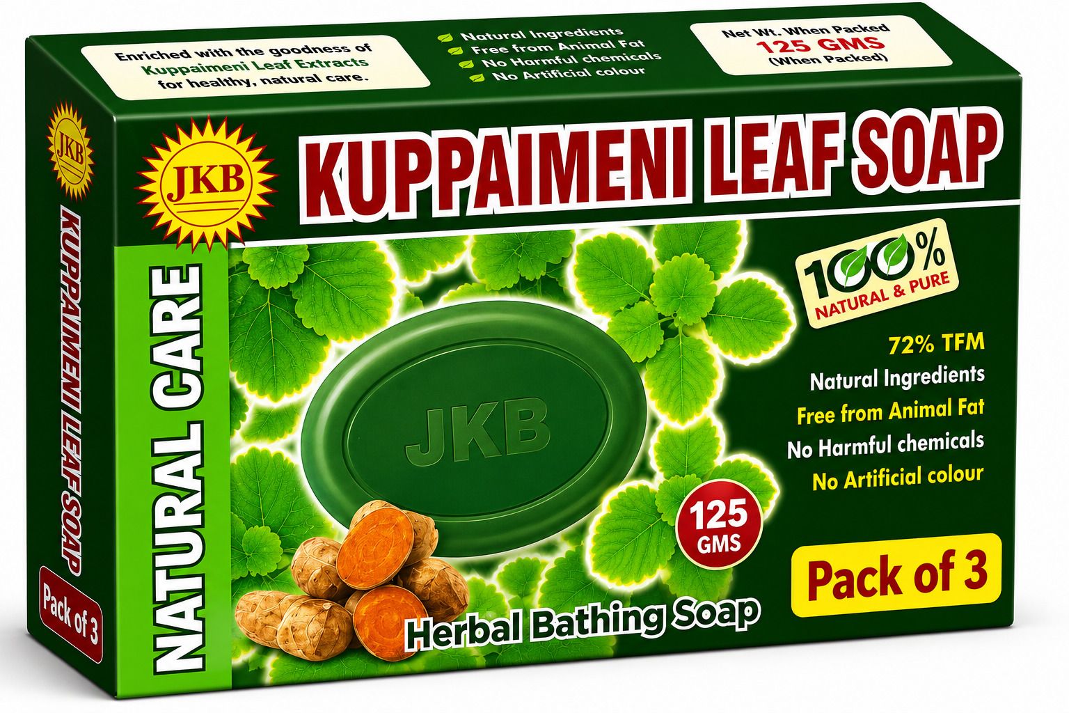 jkb natural care Pure Kuppaimeni Leaf Herbal Bathing Soap-picture-28