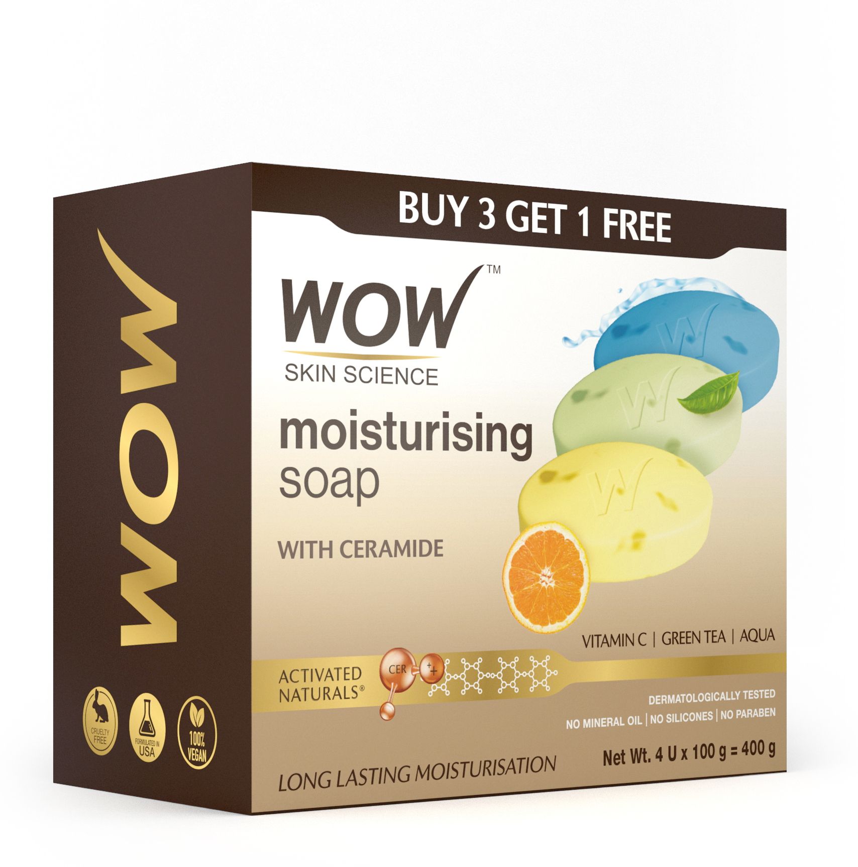 wow skin science Moisturising Soaps with Ceramide | Vitamin C, Green Tea, Aqua-picture-27