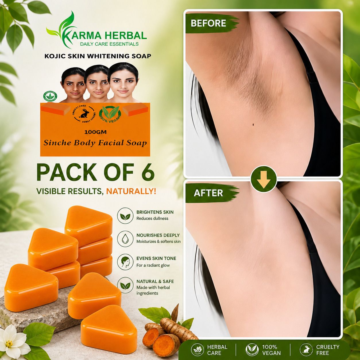 Kojic Skin Whitening Soap | WOW Skin Inspired Brightening Care | Pack Of 5 |-image-15