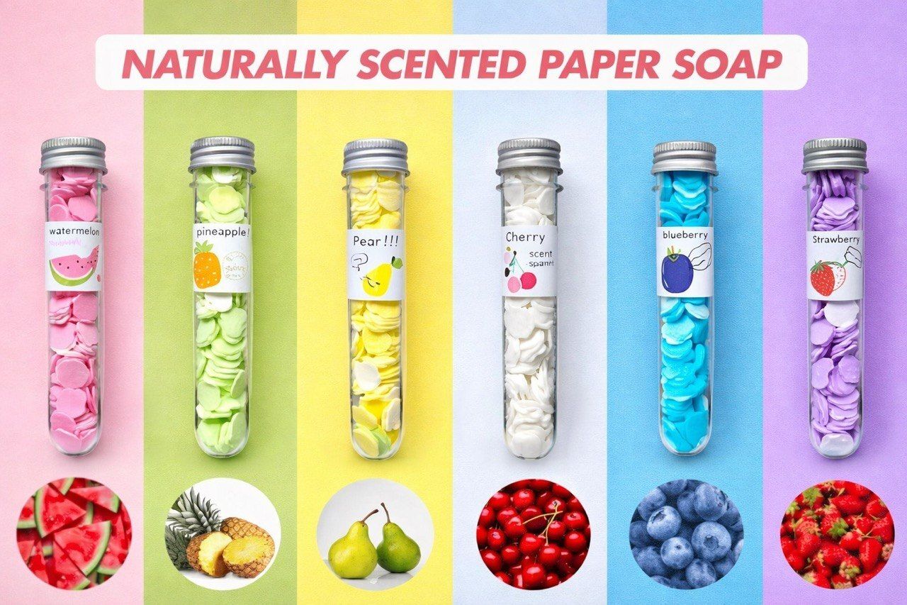 ahdam Premium Pocket Hand Wash Paper Soap Sheets Multi Fragrance-picture-12