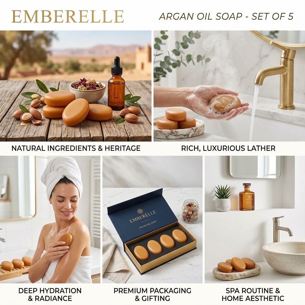 Natural Argan Oil Bath Soap | Gentle Cleansing Bathing Bar-image-26