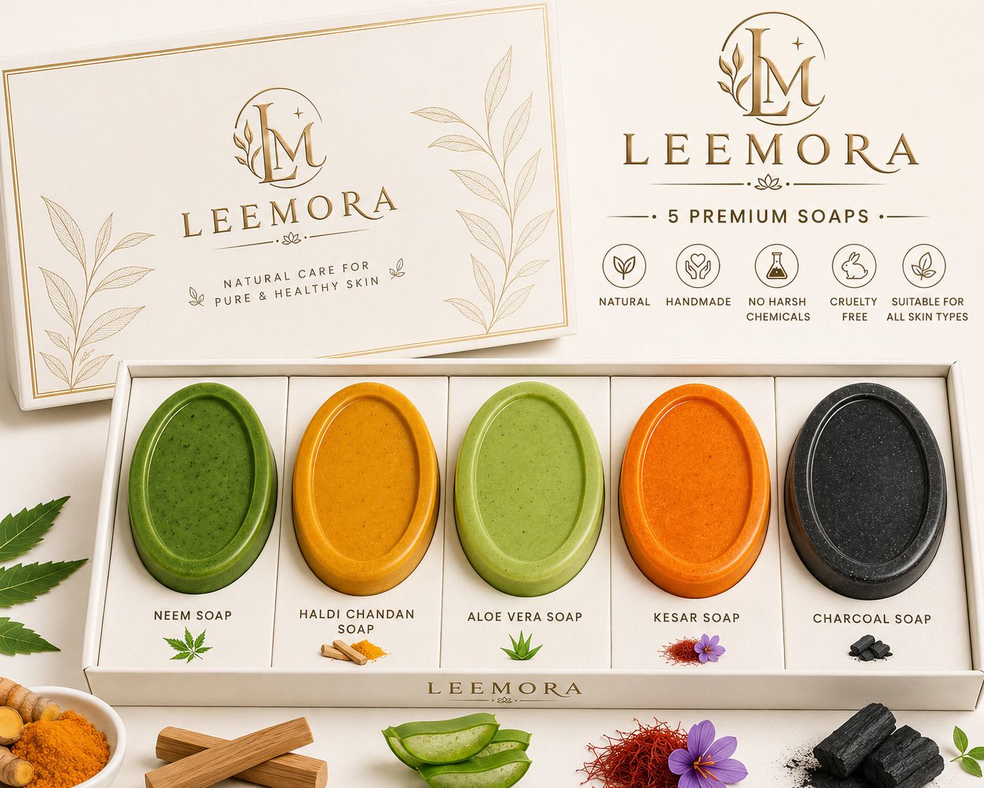 leemora Premium Herbal Soap Collection Pack of 5 | Special Offer-picture-10