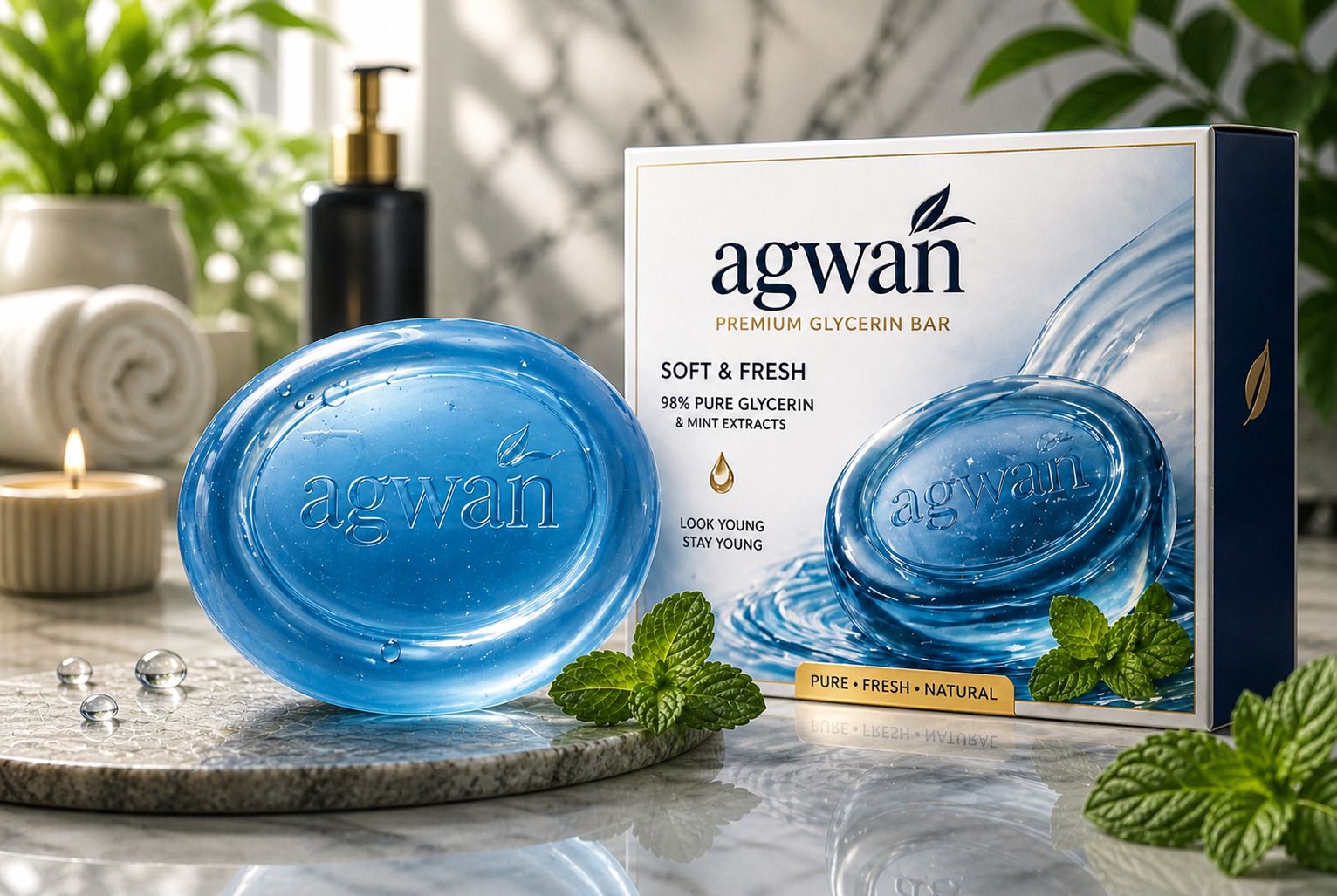 Cool Mint Soap 100g for Soft Glowing Skin Men Women Daily Moisturising Care-image-3