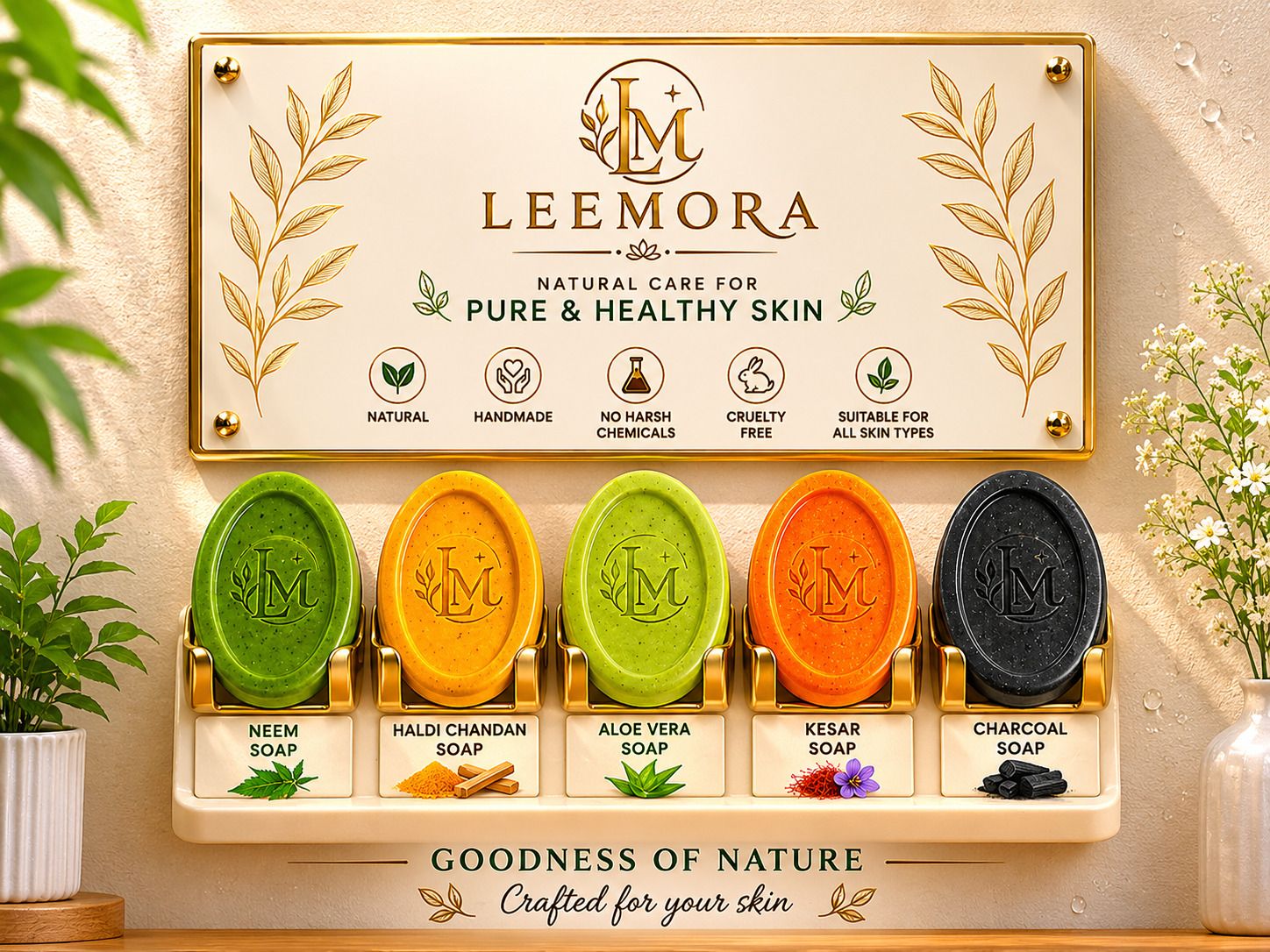 leemora Herbal Soap Combo Offer | Pack of 5 Bathing Soaps for All Skin Types-picture-23