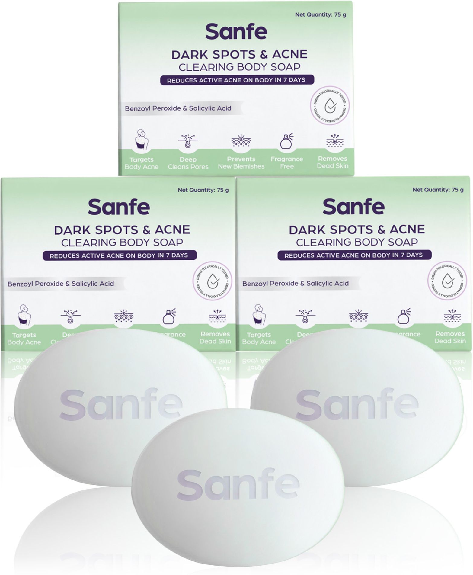 Dark Spots & Acne Clearing Body Soap Salicylic Acid (Pack of 3)-image-11