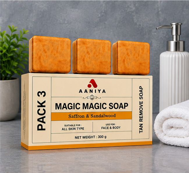 Saffron Sandalwood Cleansing Bathing Bar for Fresh Skin (PACK OF 3)-image-33
