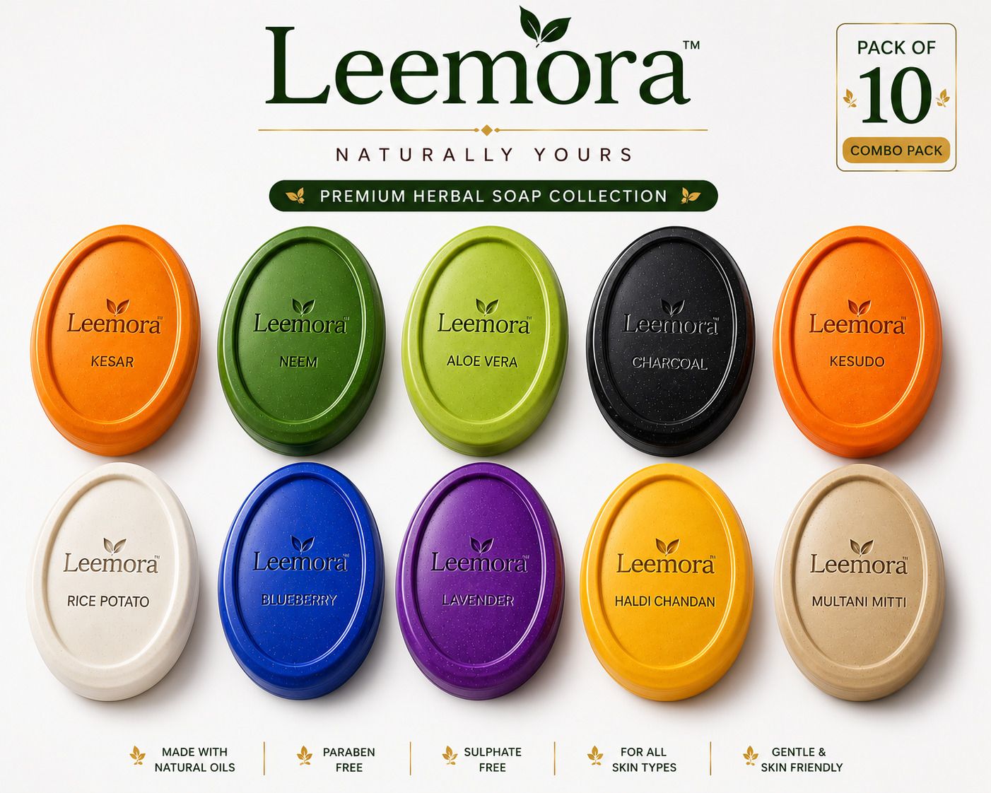 leemora GLISRIN TRANSFRANT SOAP COMBO PACK OF 10-picture-40