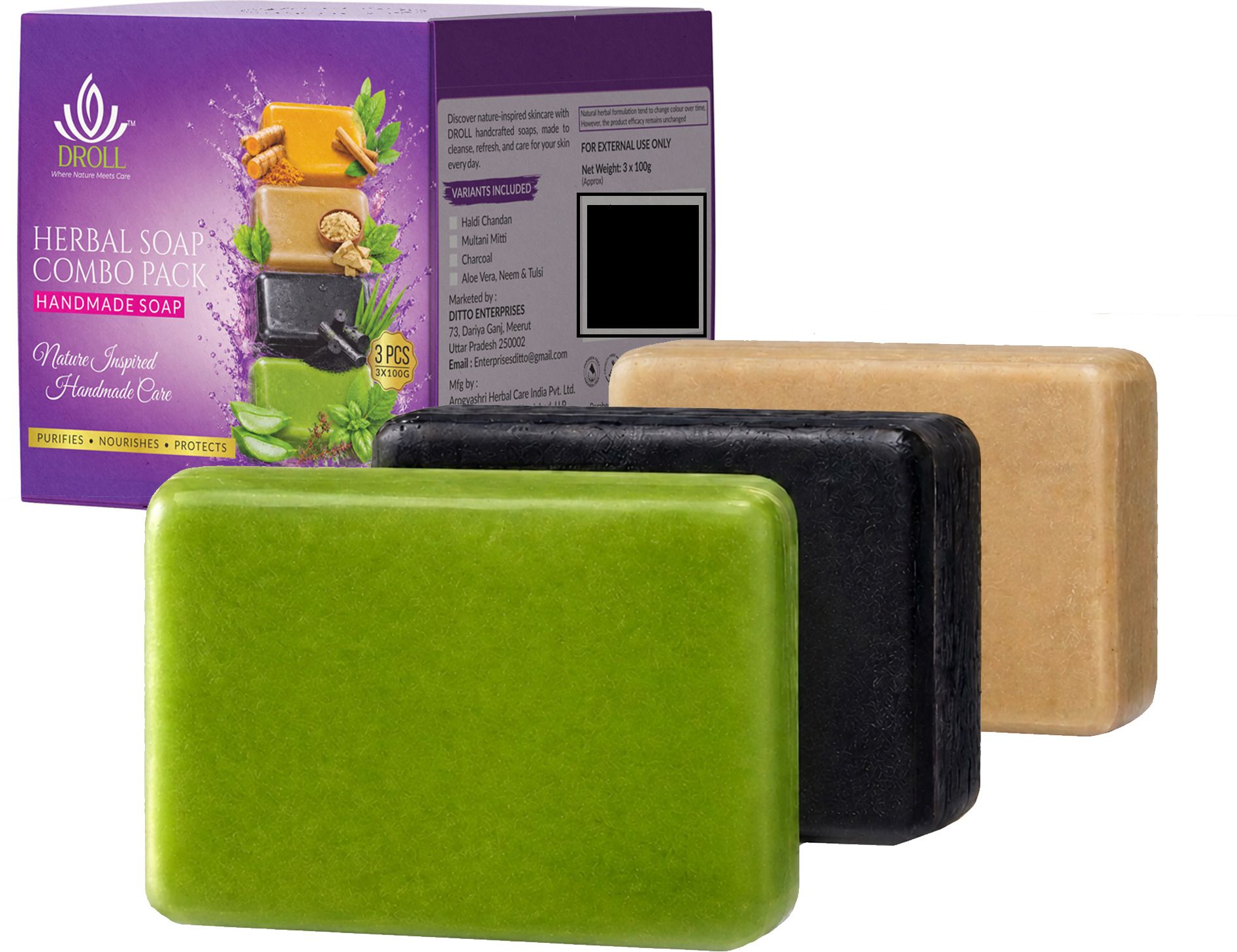 droll AloverCharcoalMultani Soap-picture-0