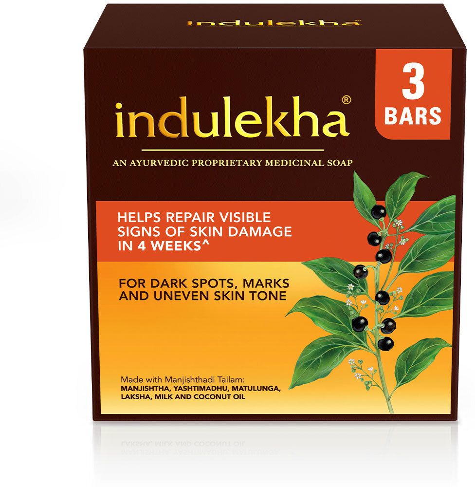 indulekha Ayurvedic Proprietary Medicine Soap Pack of 3; 100 gm each bar-picture-36