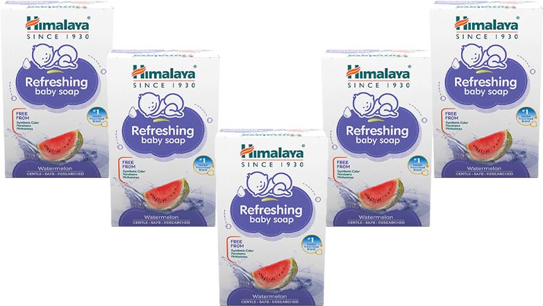 himalaya REFRESHING BABY SOAP 125g ( Pack of 5 )-picture-13