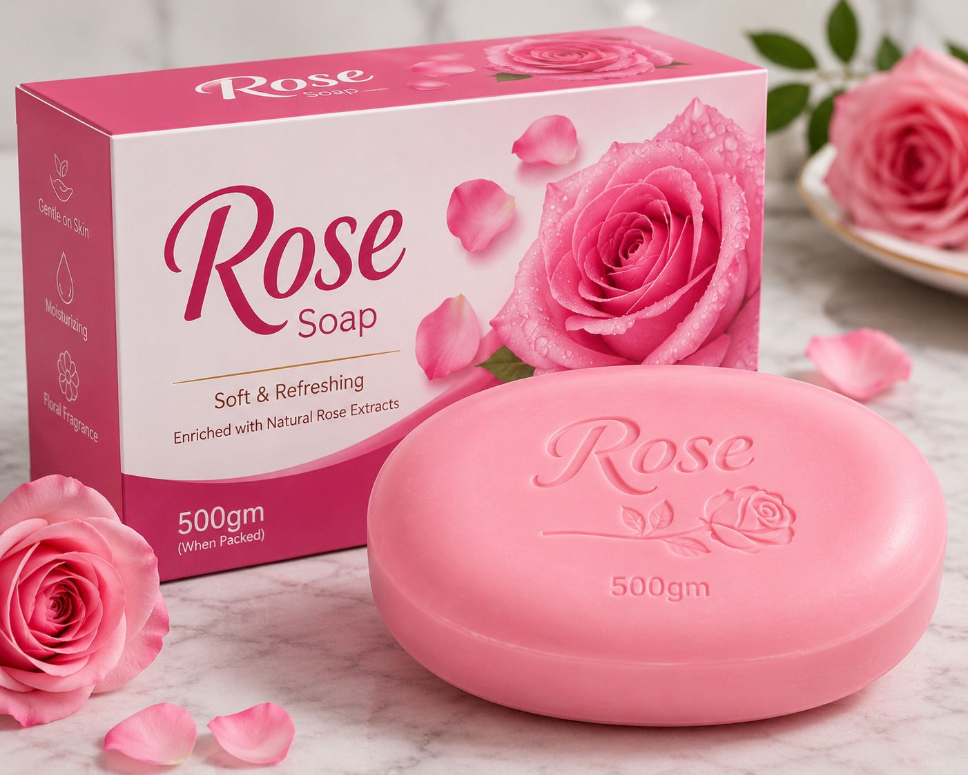 svarnasri Buy 500gm Get 235 gm Free Set of Rose Soap Pack-picture-11