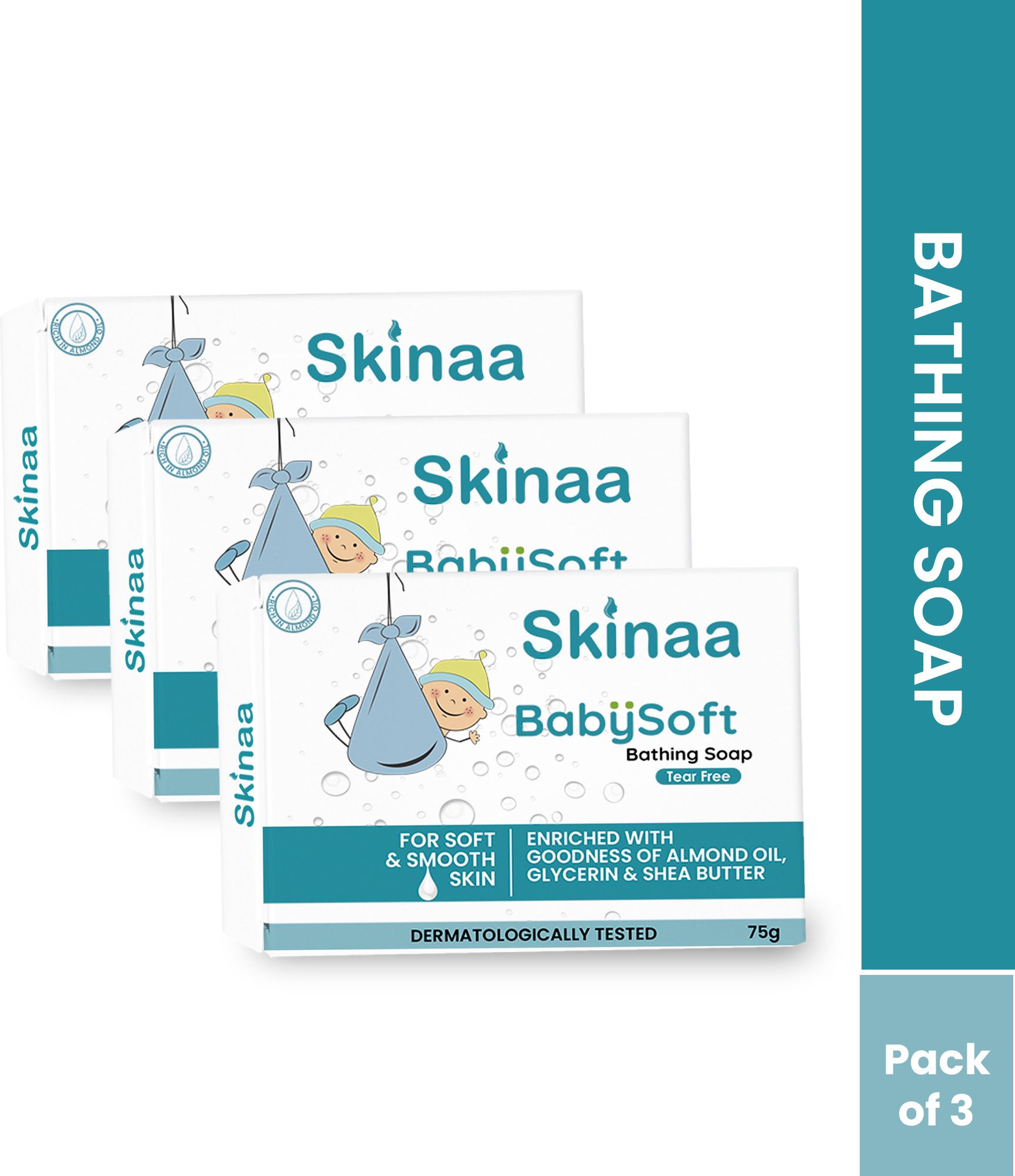 skinaa BabySoft Bathing Soap|Toddlers/Infant 0-5 Years-picture-26