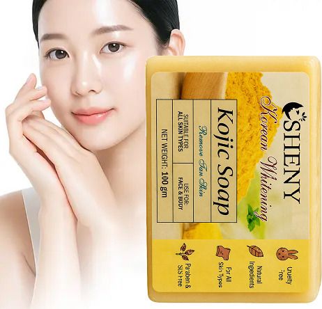 sheny Skin Lightening Soap Kojic Acid, Kojic soap for face and body-picture-35