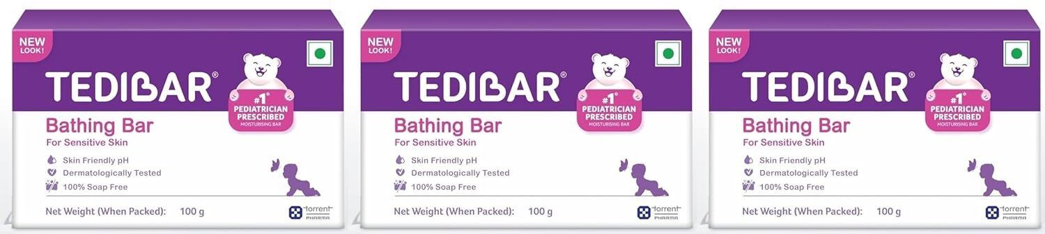 Moisturising Baby Bathing Bar,100g x Pack of 3-image-42
