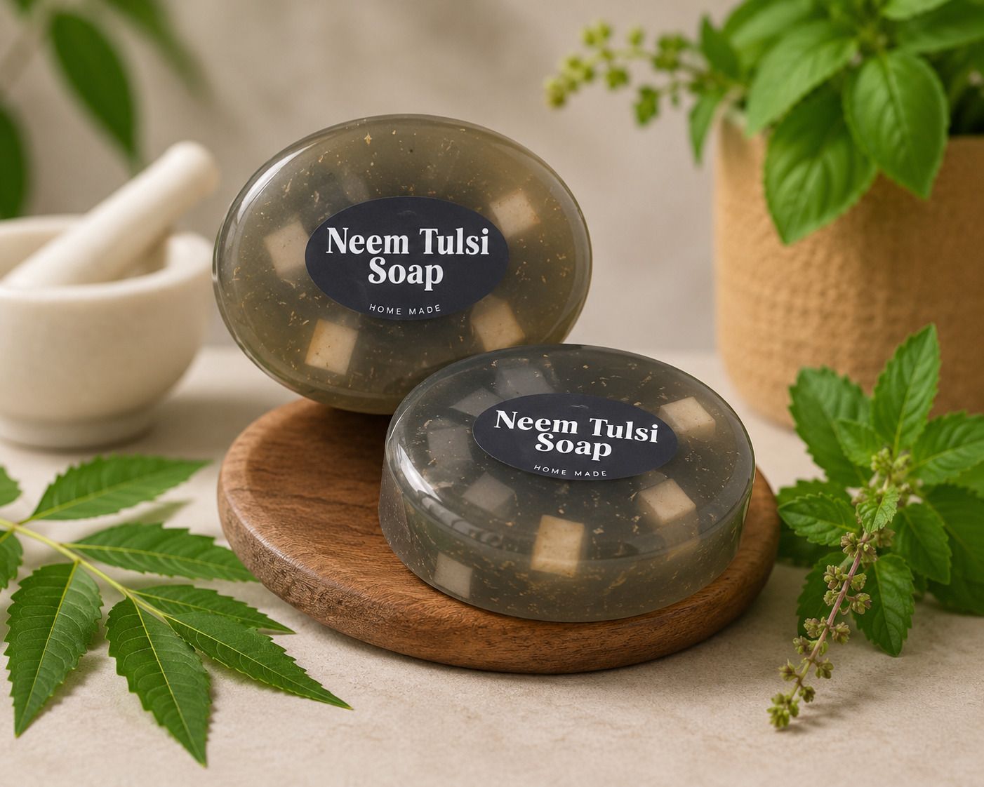 ayurafresh Ayura Fresh Neem Tulsi Handmade Bath Soap for Clear Skin Pack of 2-picture-10