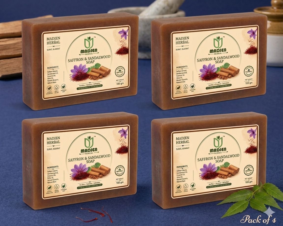 madjenherbal SAFRON SANDLEWOOD SOAP PACK OF 4-picture-19
