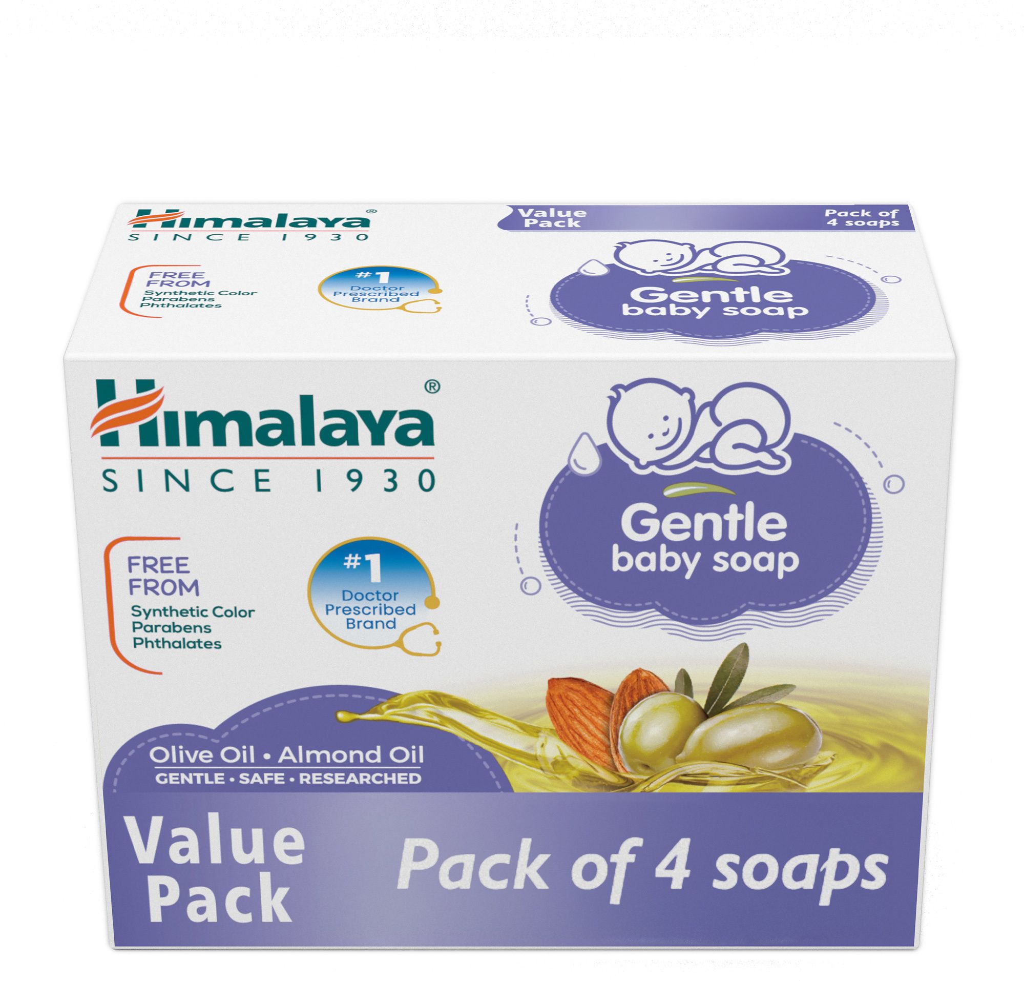 himalaya GENTLE BABY SOAP (75gX4) VALUE PACK-picture-10