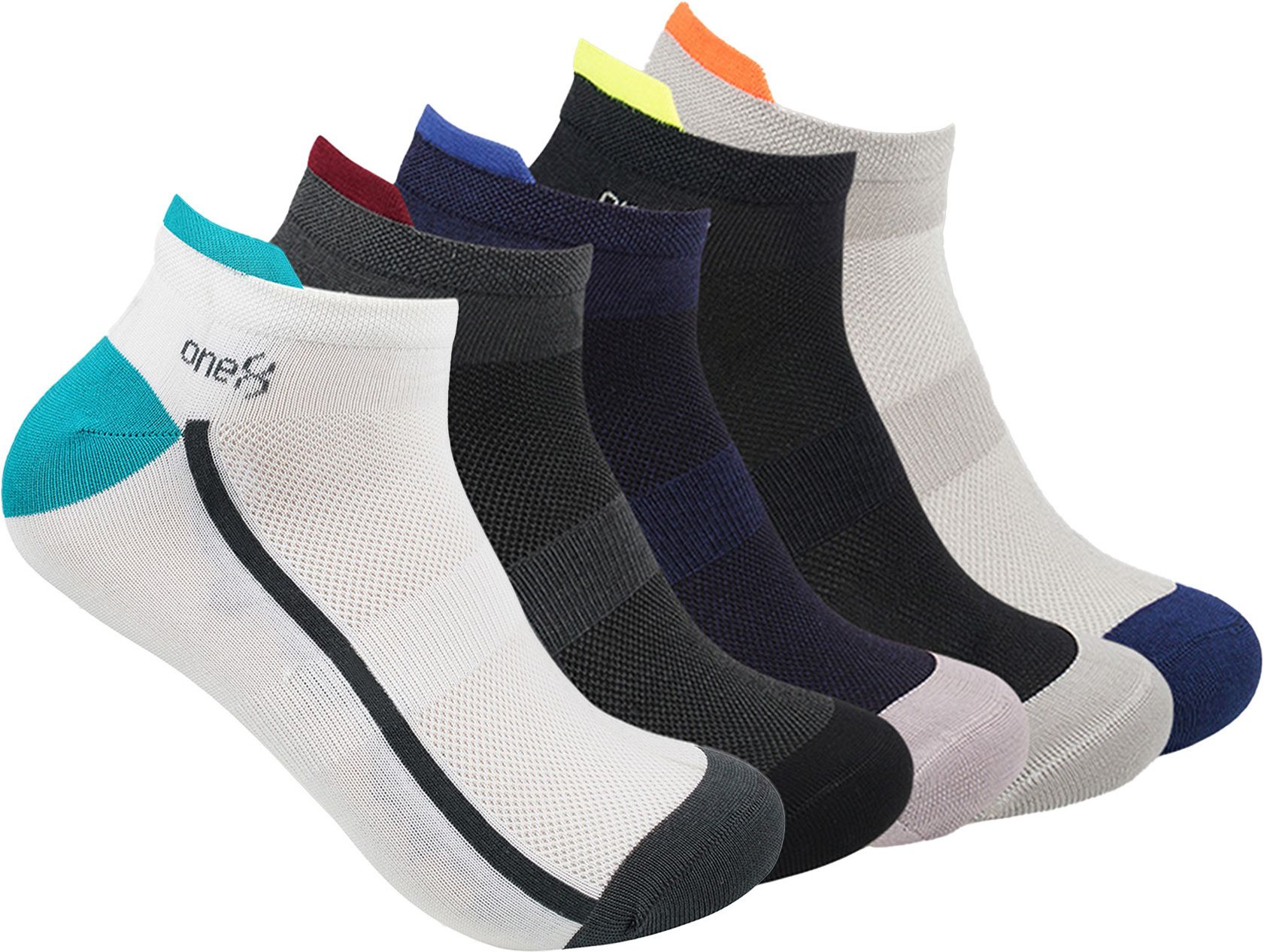 one8 By Virat Kohli MOISTURE MANAGEMENT Daily-Wear/Running/Gym/Training Ankle Socks Men Color Block Low Cut-picture-39