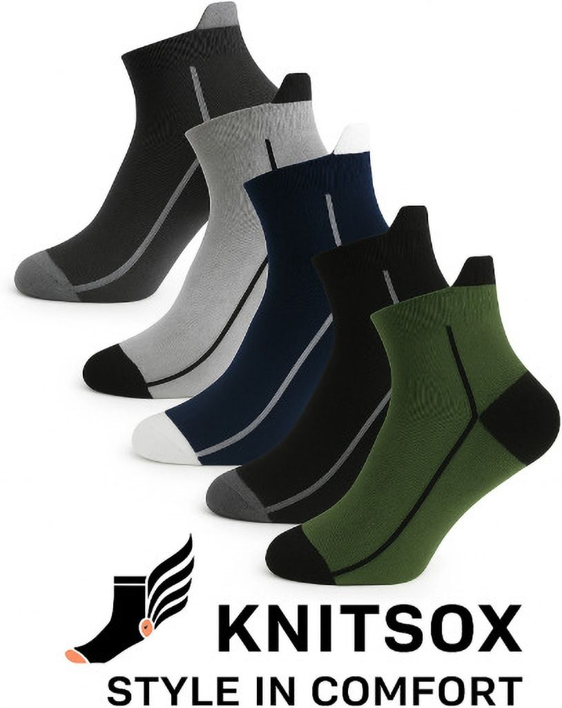 knitsox Men Solid, Self Design Mid-Calf/Crew, Ankle Length-picture-34