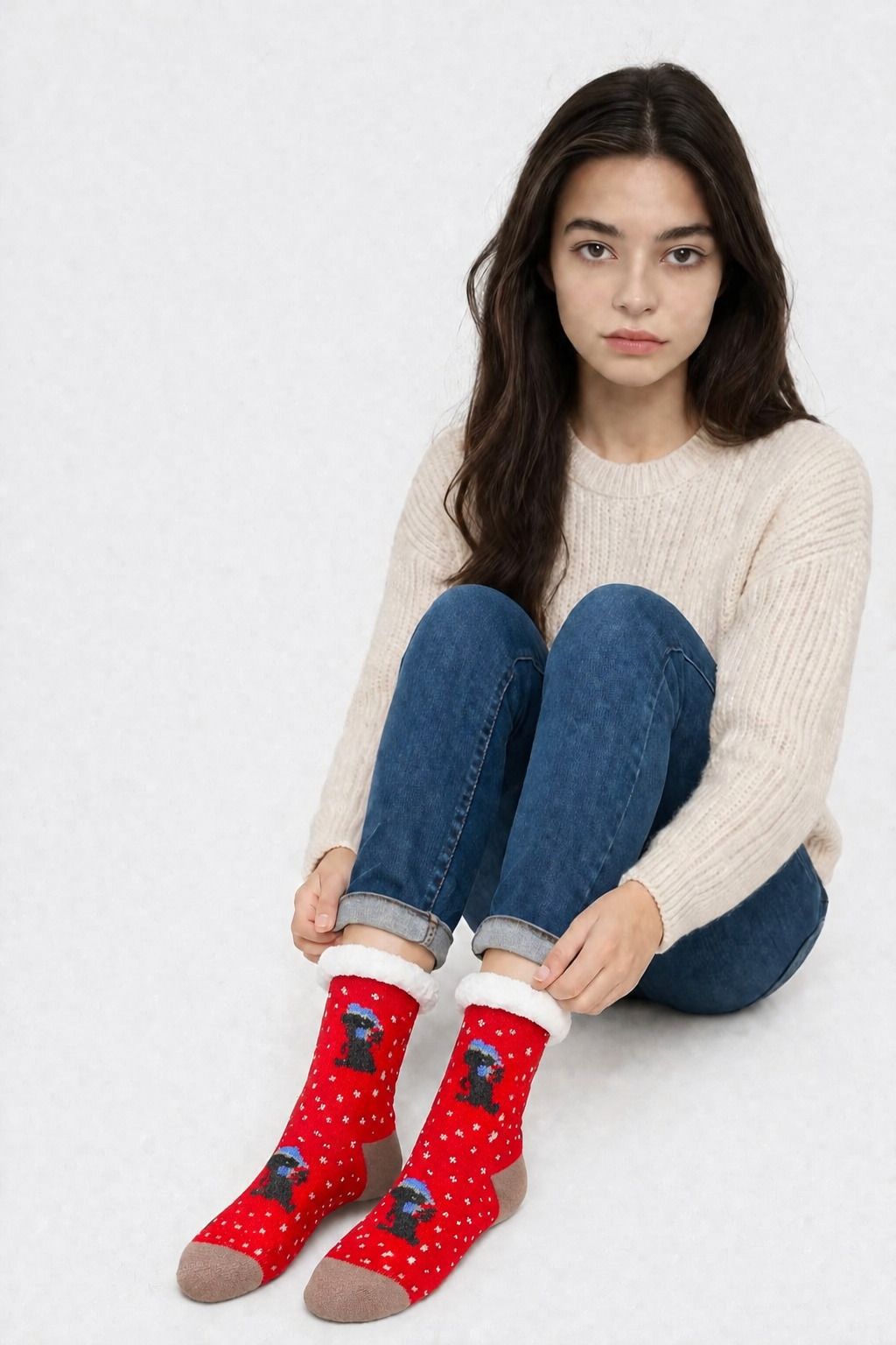 graceway Women Geometric Print Mid-Calf/Crew-picture-12