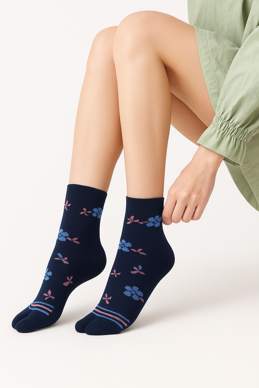 Women Self Design Ankle Length