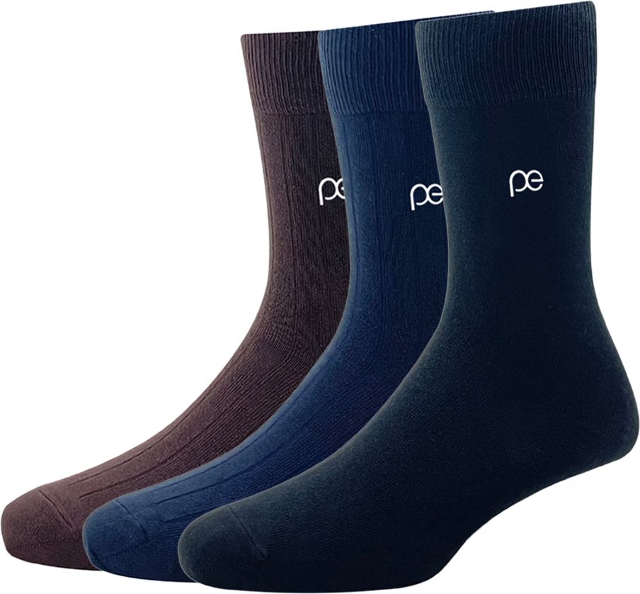 peter england Men Solid Mid-Calf/Crew-picture-19