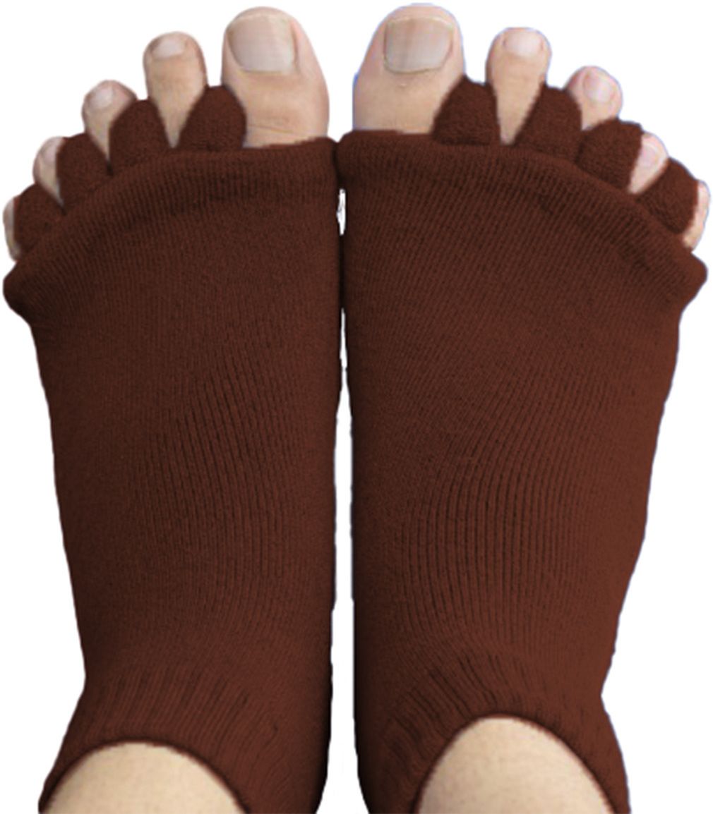 soxbae Cotton Foot Alignment Socks I Finger Toe Separator I Free Size for Men & Women Foot Support-picture-11