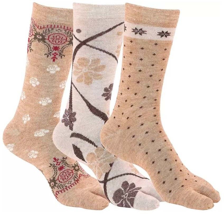 attractive Women Self Design Mid-Calf/Crew-picture-22