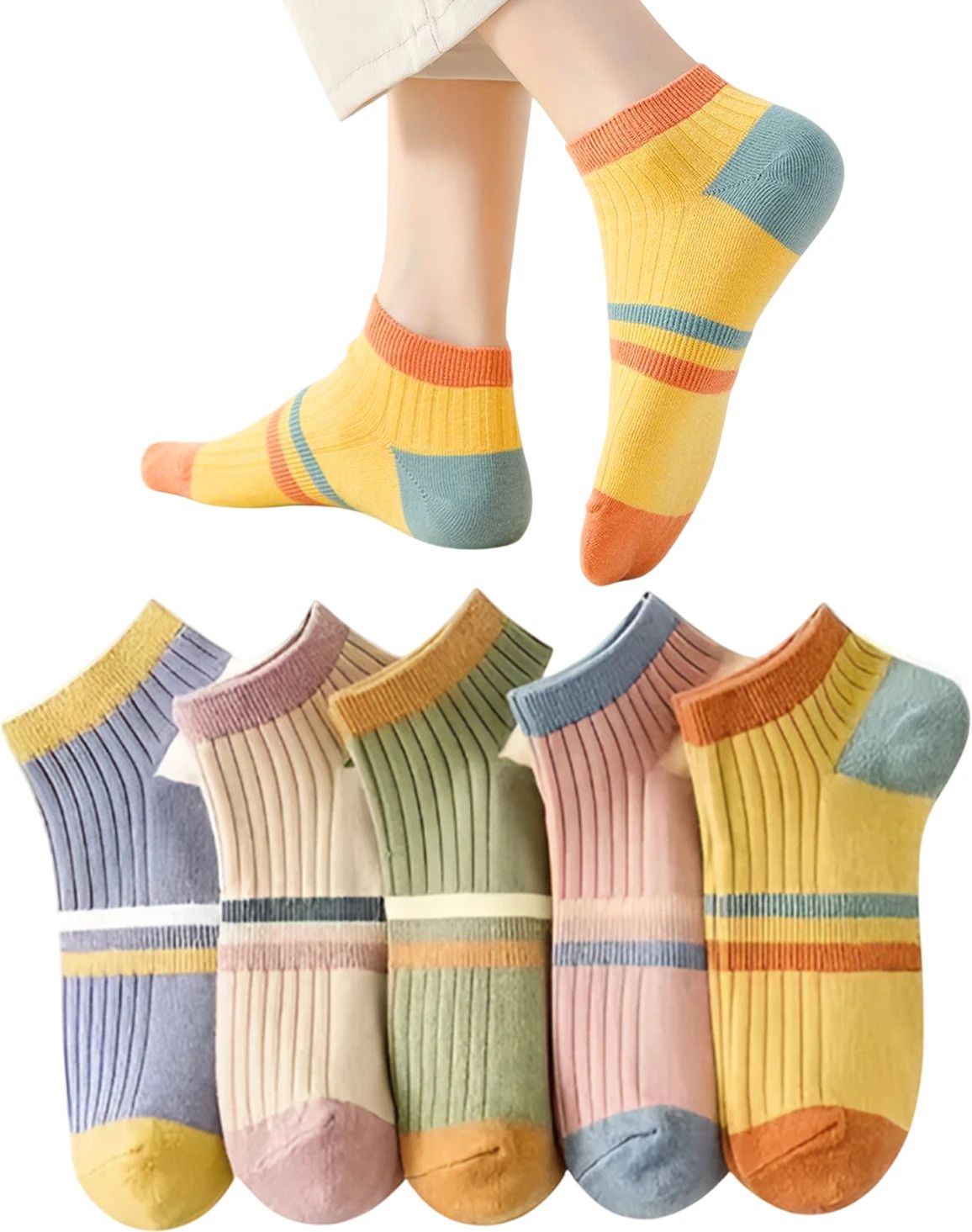 momisy Women Striped Ankle Length-picture-23