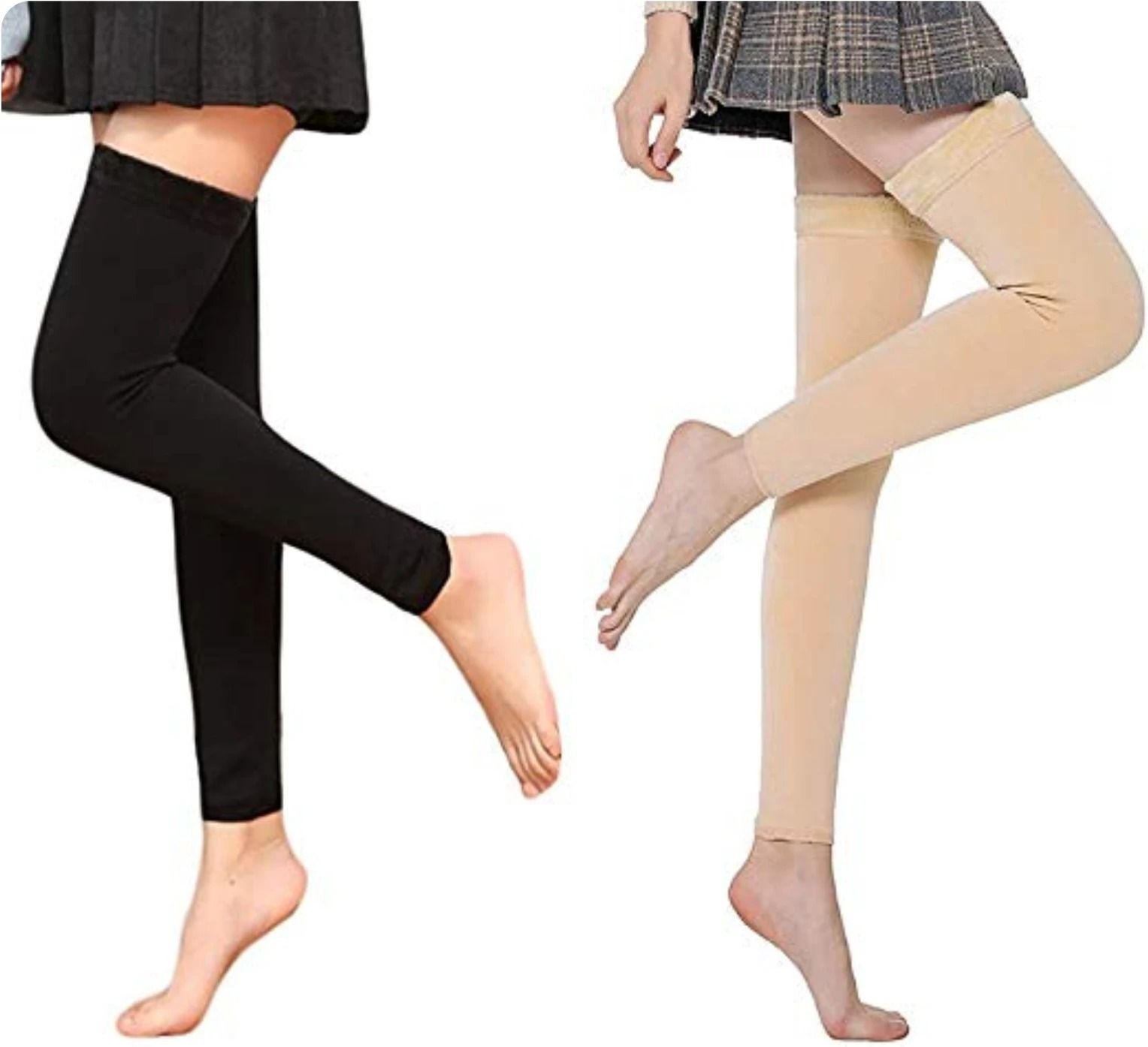 attrymonu Women Solid Ankle Length, Knee High-picture-18