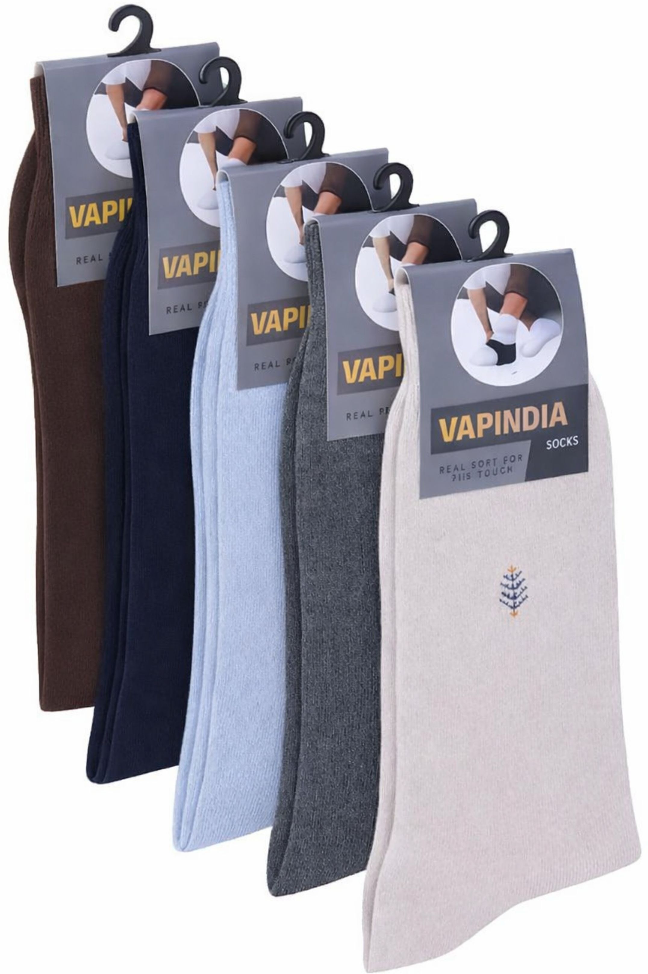 vapindia Men Solid Mid-Calf/Crew-picture-17