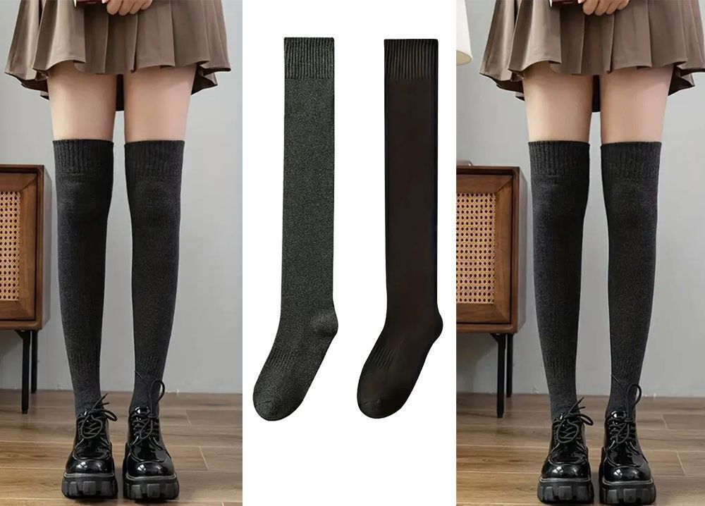 kyarra fashion Women Solid Knee High-picture-13