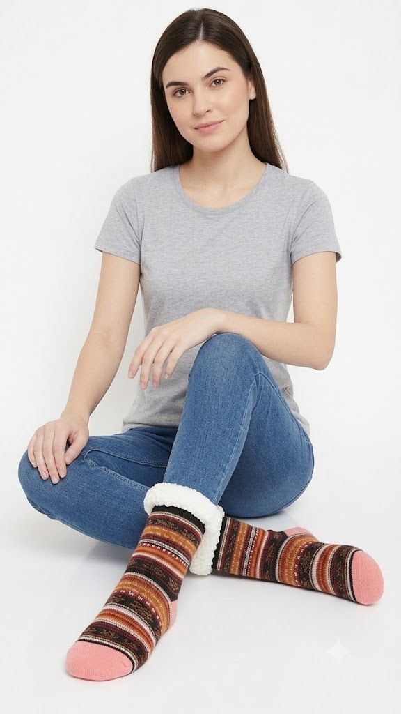 graceway Women Graphic Print Mid-Calf/Crew-picture-21
